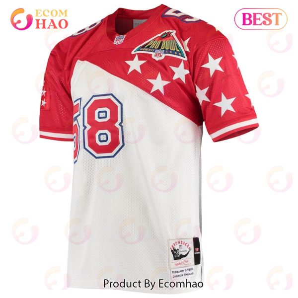 Derrick Thomas AFC Mitchell & Ness 1994 Pro Bowl Authentic Jersey – White Red