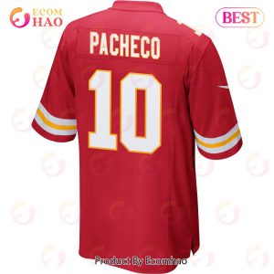 Isiah Pacheco 10 Kansas City Chiefs Super Bowl LVII Champions 3 Stars Men Game Jersey – Red