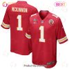 Jerick McKinnon 1 Kansas City Chiefs Super Bowl LVII Champions 3 Stars Men Game Jersey – White
