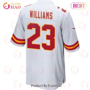 Joshua Williams 23 Kansas City Chiefs Super Bowl LVII Champions 3 Stars Men Game Jersey – White
