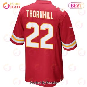 Juan Thornhill 22 Kansas City Chiefs Super Bowl LVII Champions 3 Stars Men Game Jersey – Red