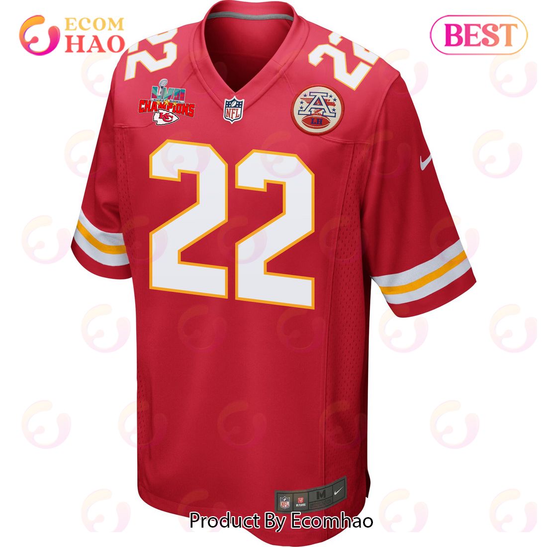 Juan Thornhill 22 Kansas City Chiefs Super Bowl LVII Champions 3 Stars  Women Game Jersey - White - Bluefink