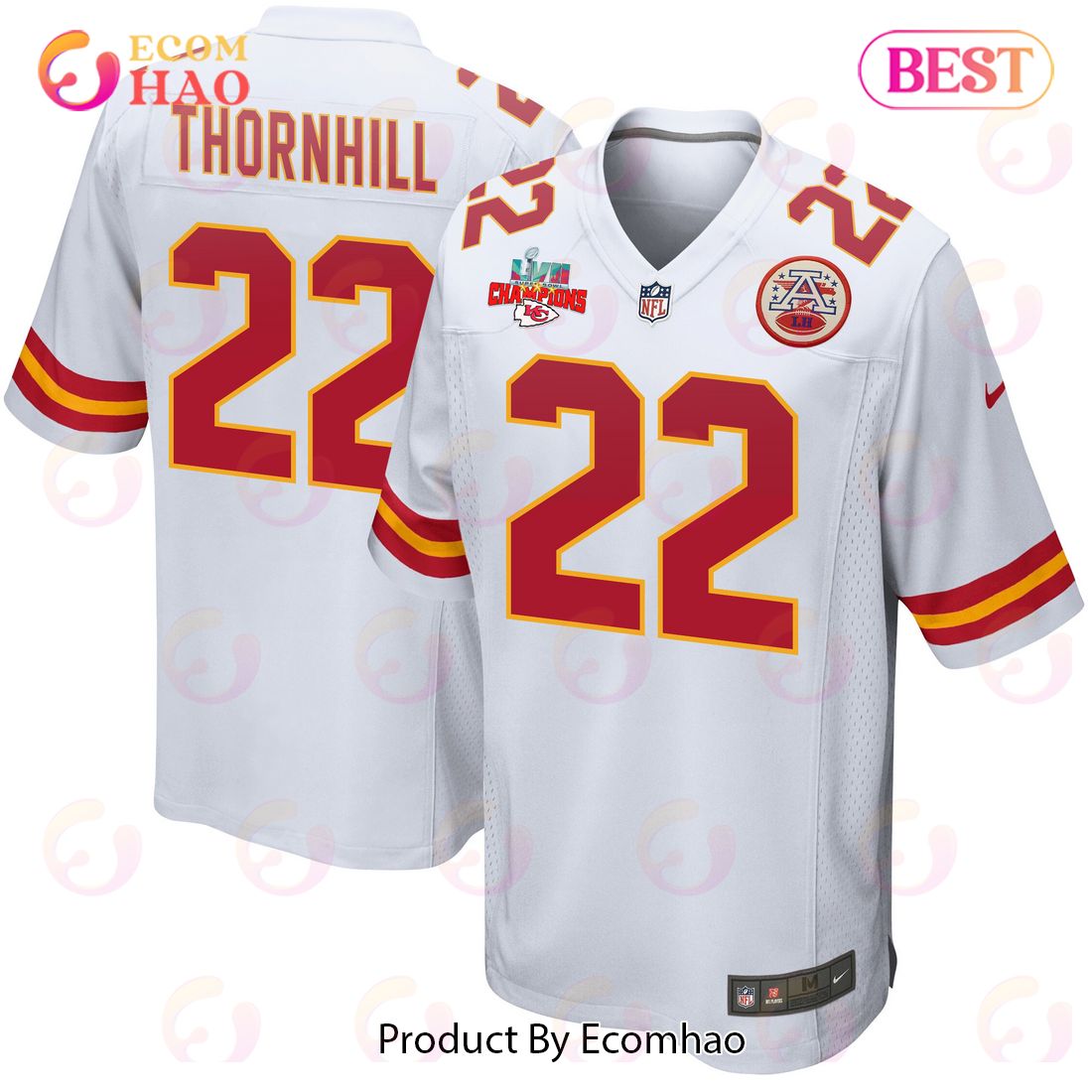 JuJu Smith-Schuster 9 Kansas City Chiefs Super Bowl LVII Champions 3 Stars Men Game Jersey – Red