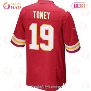 Kadarius Toney 19 Kansas City Chiefs Super Bowl LVII Champions 3 Stars Men Game Jersey – Red