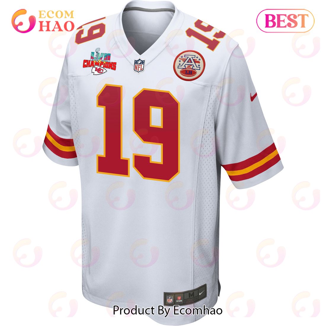 Kadarius Toney 19 Kansas City Chiefs Super Bowl LVII Champions 3 Stars Men  Game Jersey - White - Ecomhao Store