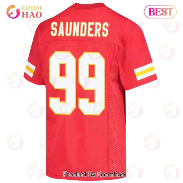 Khalen Saunders 99 Kansas City Chiefs Super Bowl LVII Champions 3 Stars  Women Game Jersey - White - Bluefink