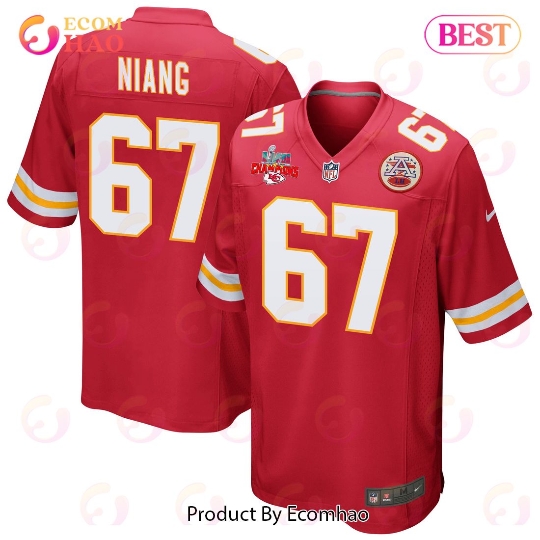 Leo Chenal 54 Kansas City Chiefs Super Bowl LVII Champions 3 Stars Men Game Jersey – Red