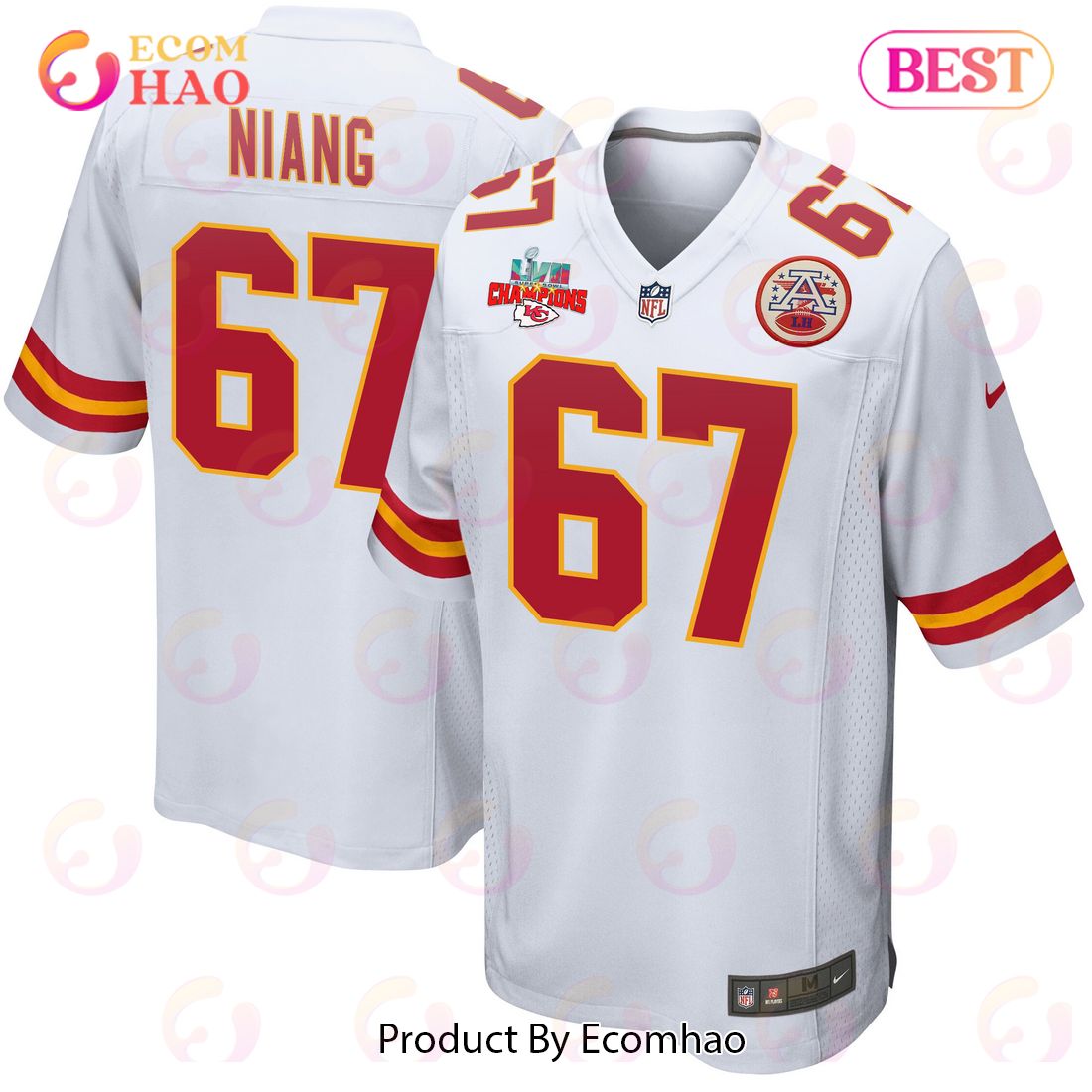 Kansas City Chiefs Lucas Niang #67 Issued 2021/22 Practice Jersey