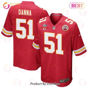 Mike Danna 51 Kansas City Chiefs Super Bowl LVII Champions 3 Stars Men Game Jersey – Red
