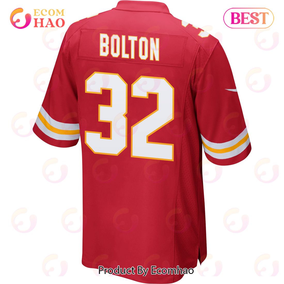 Nick Bolton 32 Kansas City Chiefs Super Bowl LVII Champions 3 Stars Men Game Jersey – Red