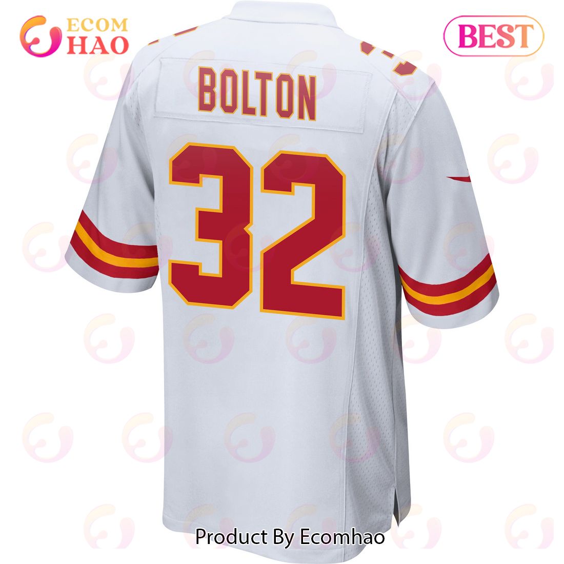 Nick Bolton 32 Kansas City Chiefs Super Bowl LVII Champions 3 Stars Men Game Jersey – White