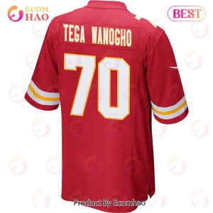 Prince Tega Wanogho 70 Kansas City Chiefs Super Bowl LVII Champions 3 Stars Men Game Jersey – Red