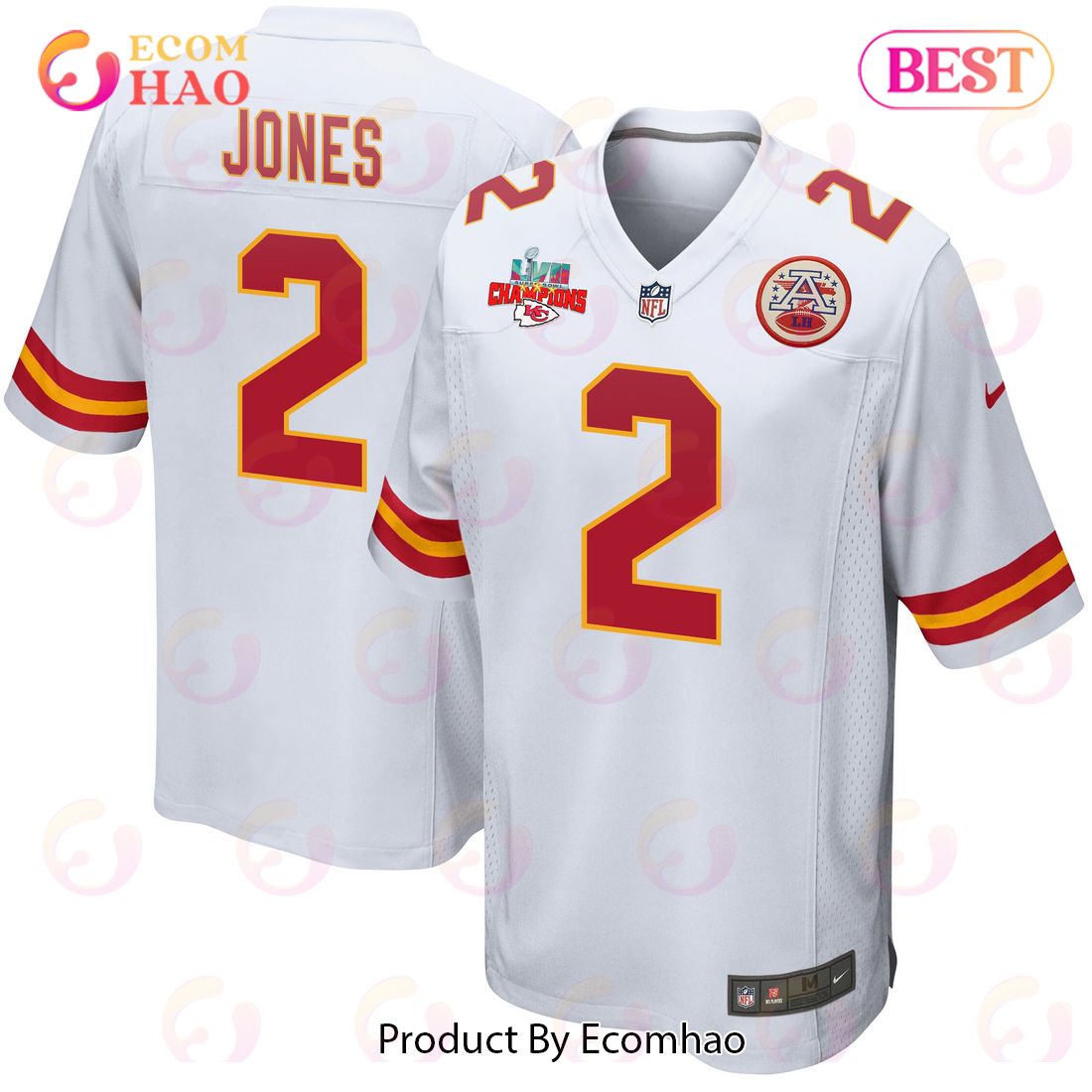 Ronald Jones 2 Kansas City Chiefs Super Bowl LVII Champions Men Game Jersey  - Red - Bluefink