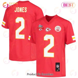 Ronald Jones 2 Kansas City Chiefs Super Bowl LVII Champions 3 Stars Youth Game Jersey – Red