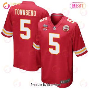 Tommy Townsend 5 Kansas City Chiefs Super Bowl LVII Champions 3 Stars Men Game Jersey – Red