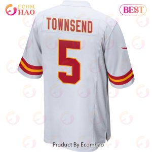 Tommy Townsend 5 Kansas City Chiefs Super Bowl LVII Champions 3 Stars Men Game Jersey – White