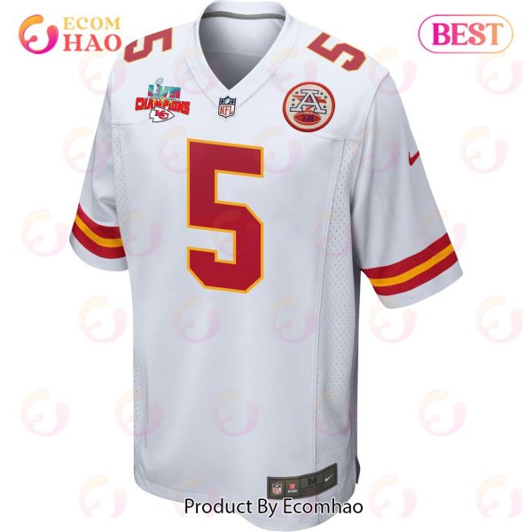 Tommy Townsend 5 Kansas City Chiefs Super Bowl LVII Champions 3 Stars Youth  Game Jersey - White - Bluefink