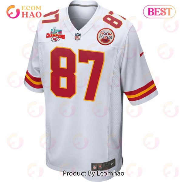 Nike 87 Travis Kelce Red Vapor Untouchable with Four Gold C Pacth Limited Men  Jersey