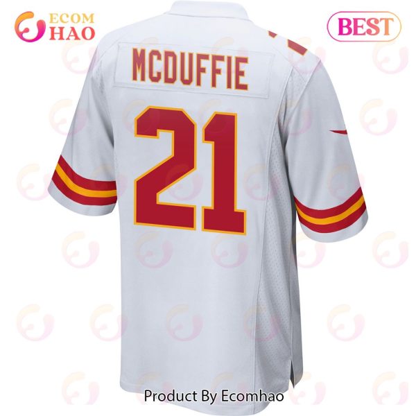 Trent McDuffie 21 Kansas City Chiefs Super Bowl LVII Game Jersey - Women  White - Bluefink