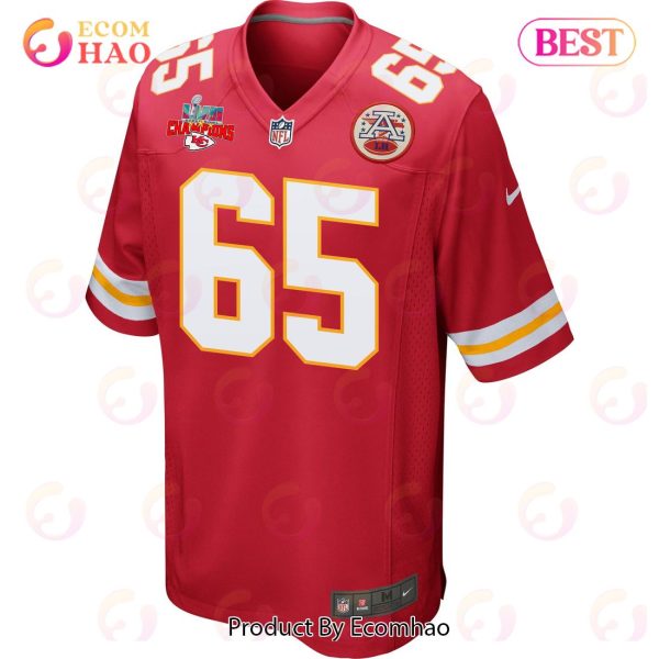 Trey Smith 65 Kansas City Chiefs Super Bowl LVII Champions Youth Game  Jersey - White - Bluefink