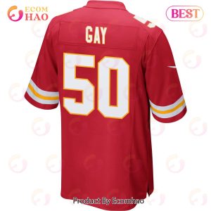 Willie Gay 50 Kansas City Chiefs Super Bowl LVII Champions 3 Stars Men Game Jersey – Red