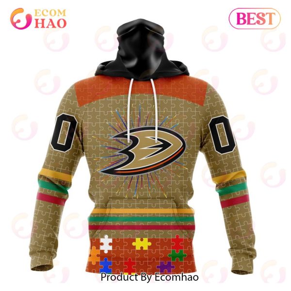 Personalized NHL Anaheim Ducks Specialized Design With Fearless Aganst Autism 3D Hoodie