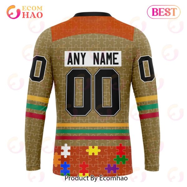 Personalized NHL Anaheim Ducks Specialized Design With Fearless Aganst Autism 3D Hoodie