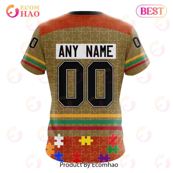 Personalized NHL Anaheim Ducks Specialized Design With Fearless Aganst Autism 3D Hoodie