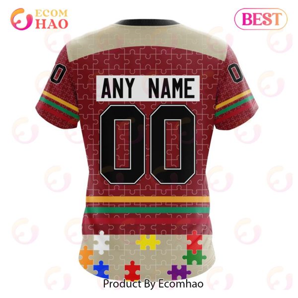 Personalized NHL Arizona Coyotes Specialized Design With Fearless Aganst Autism 3D Hoodie