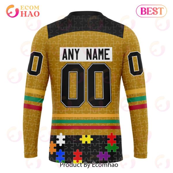 Personalized NHL Boston Bruins Specialized Design With Fearless Aganst Autism 3D Hoodie