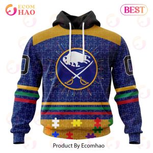 Personalized NHL Buffalo Sabres Specialized Design With Fearless Aganst Autism 3D Hoodie