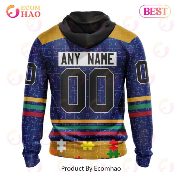 Personalized NHL Buffalo Sabres Specialized Design With Fearless Aganst Autism 3D Hoodie