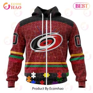 Personalized NHL Carolina Hurricanes Specialized Design With Fearless Aganst Autism 3D Hoodie