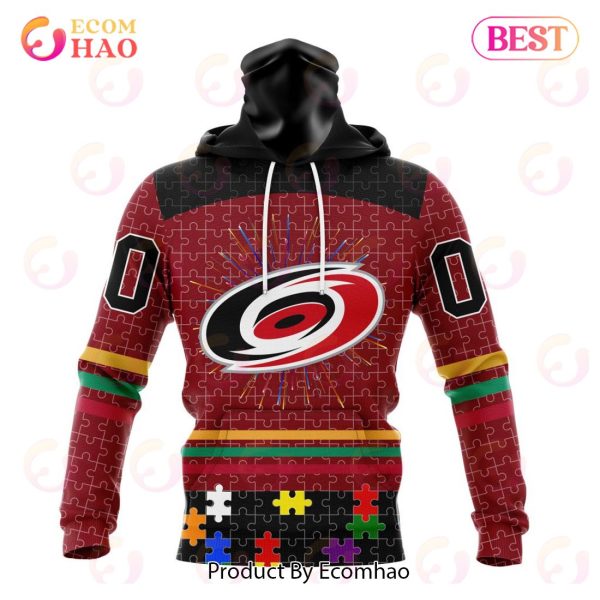 Personalized NHL Carolina Hurricanes Specialized Design With Fearless Aganst Autism 3D Hoodie
