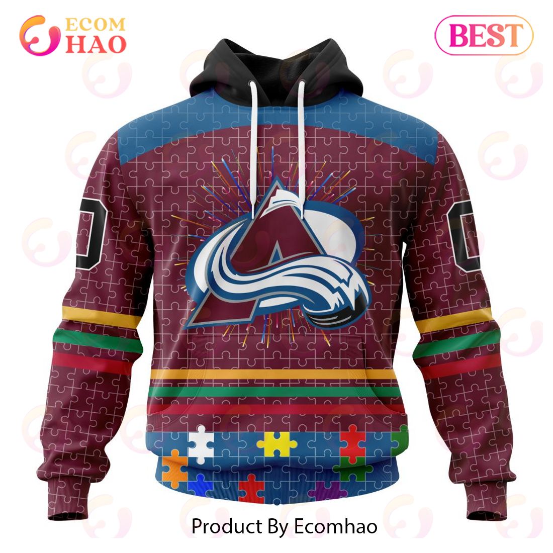 Personalized NHL Buffalo Sabres Specialized Design With Fearless Aganst Autism 3D Hoodie