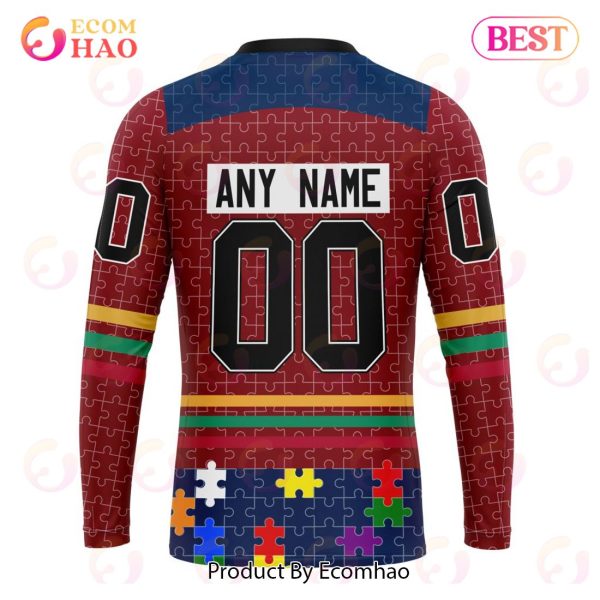 Personalized NHL Columbus Blue Jackets Specialized Design With Fearless Aganst Autism 3D Hoodie