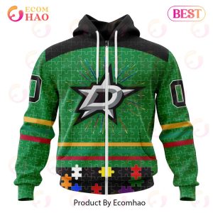 Personalized NHL Dallas Stars Specialized Design With Fearless Aganst Autism 3D Hoodie