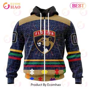 Personalized NHL Florida Panthers Specialized Design With Fearless Aganst Autism 3D Hoodie