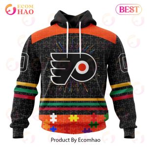 Personalized NHL Philadelphia Flyers Specialized Design With Fearless Aganst Autism 3D Hoodie