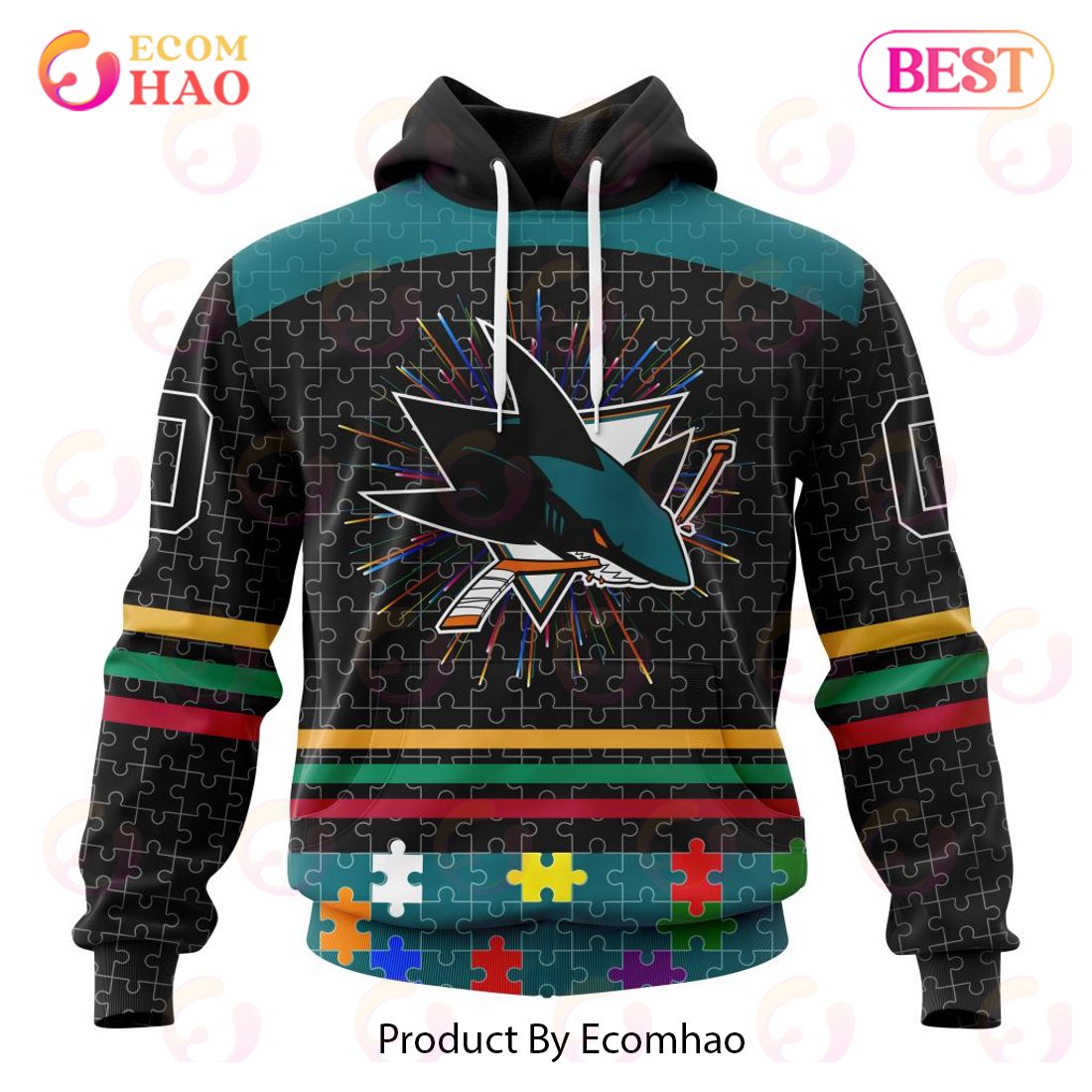 Personalized NHL Vancouver Canucks Specialized Design With Fearless Aganst Autism 3D Hoodie