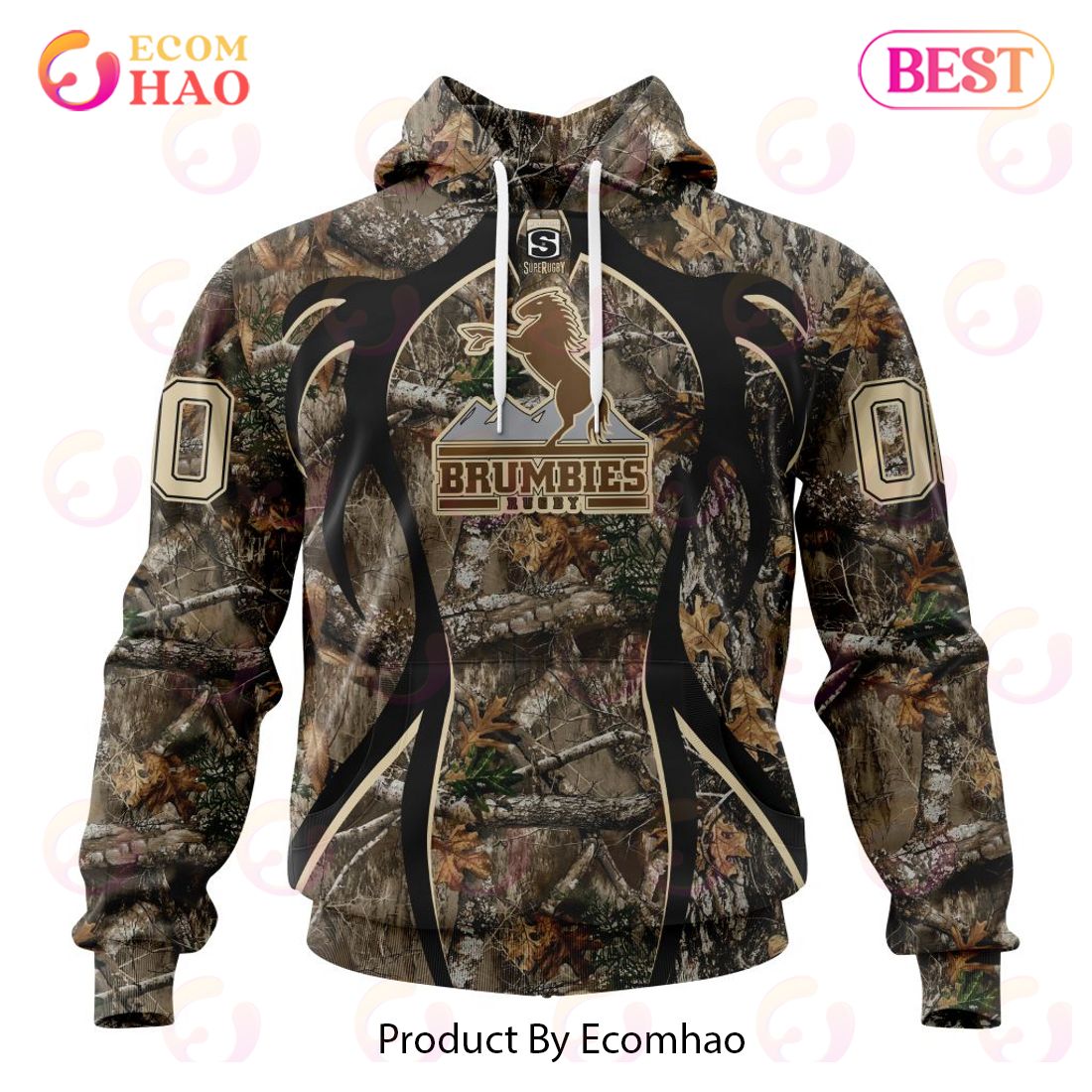 Super Rugby ACT BrumbiesSpecialized Hunting Camo 3D Hoodie