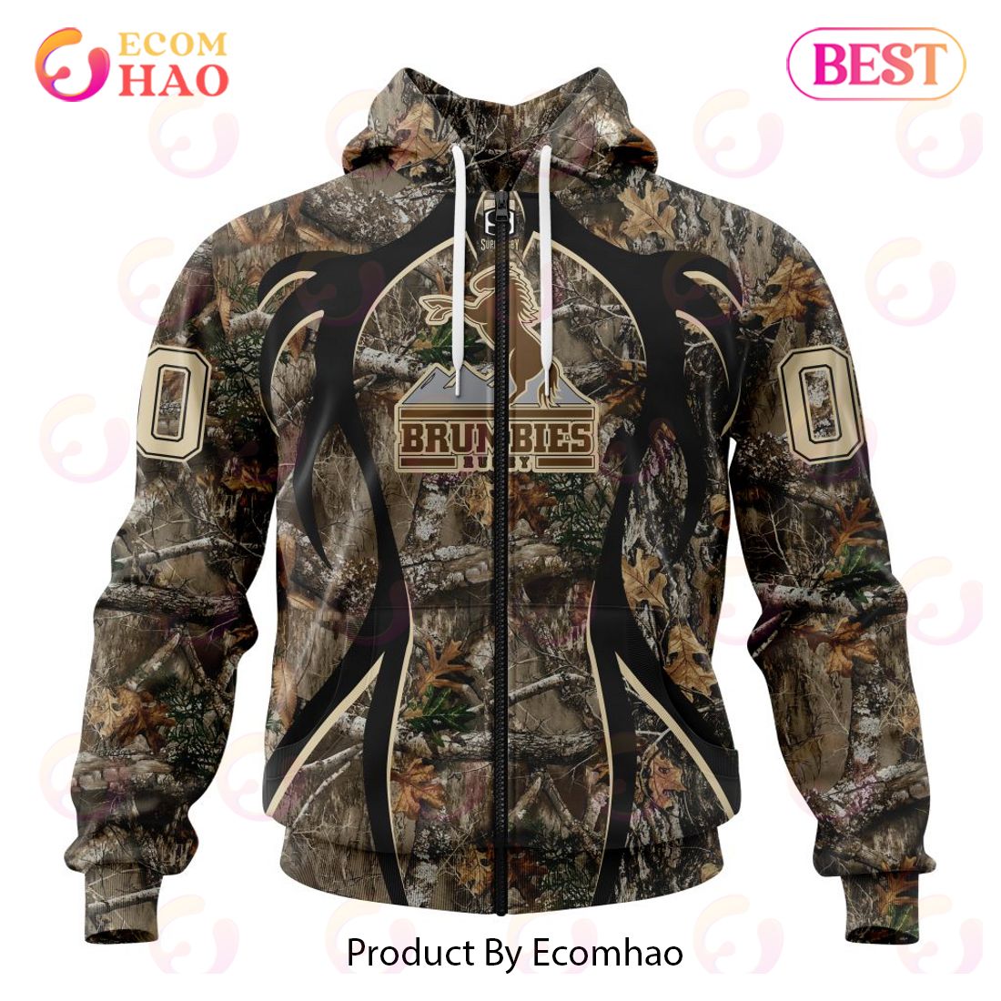 Super Rugby ACT BrumbiesSpecialized Hunting Camo 3D Hoodie