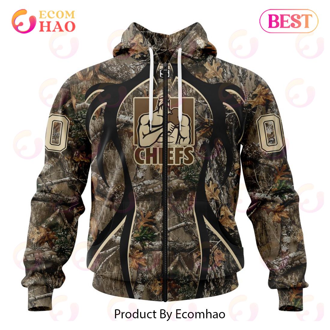 Super Rugby Gallagher ChiefsSpecialized Hunting Camo 3D Hoodie