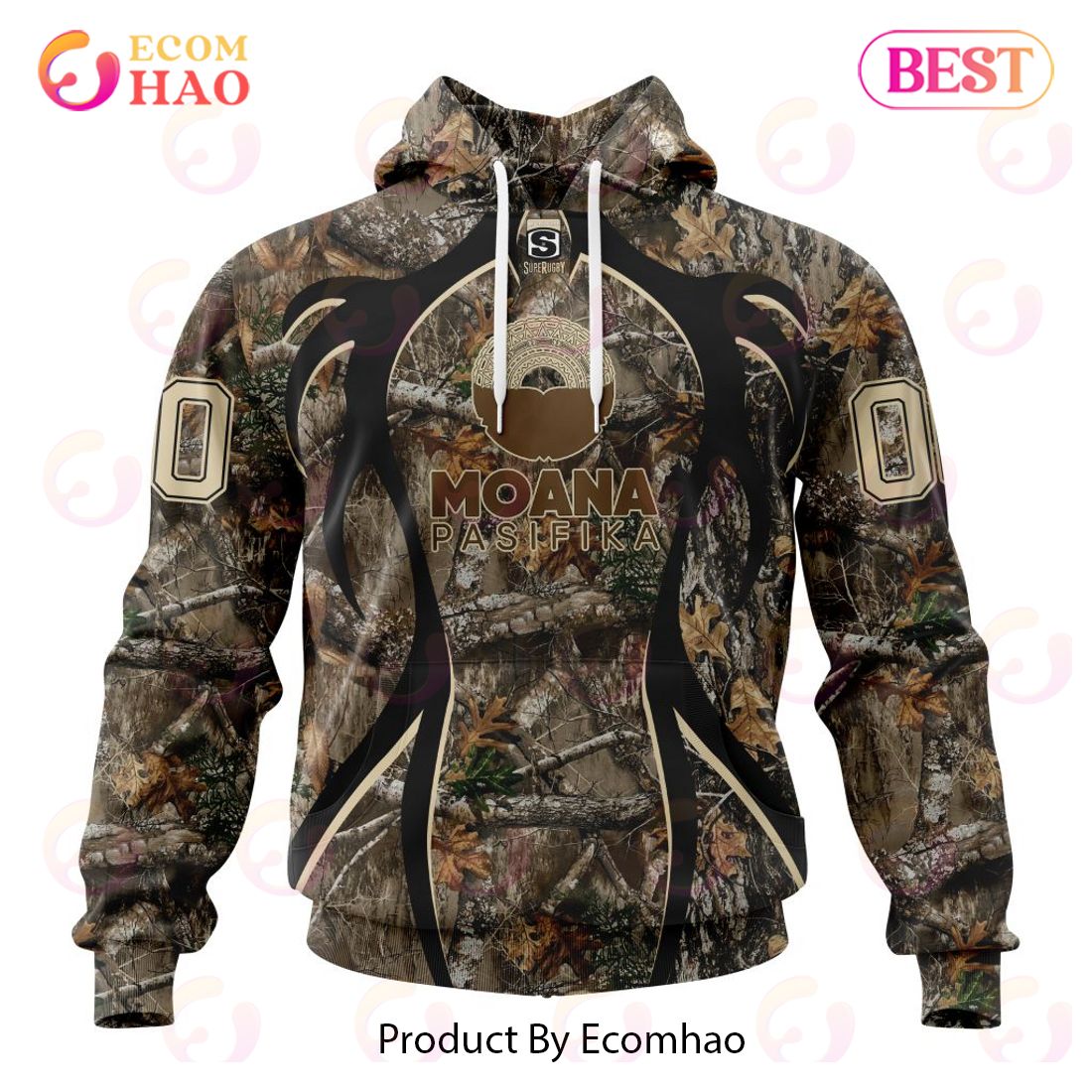 Super Rugby Moana PasifikaSpecialized Hunting Camo 3D Hoodie