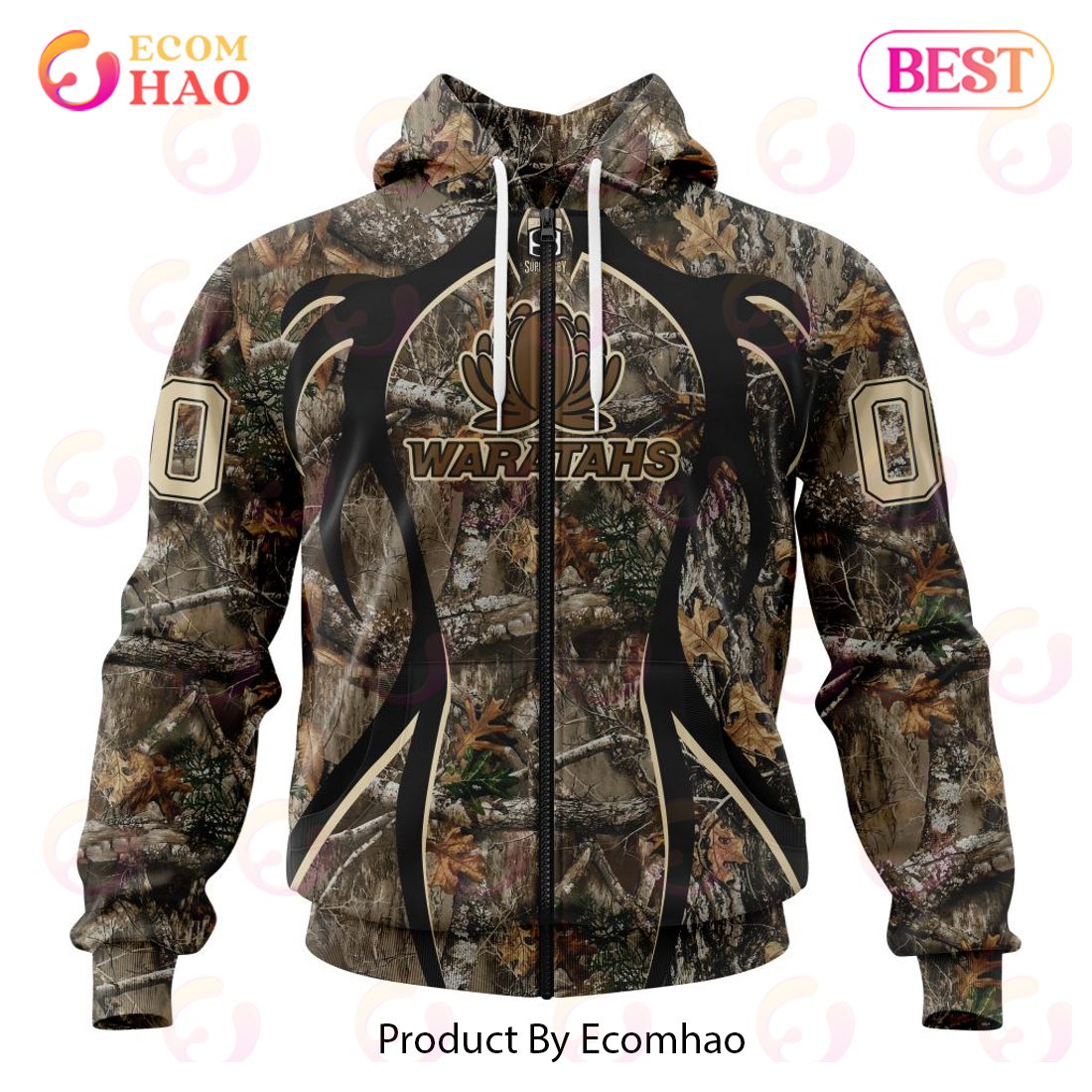 Super Rugby New South Whale WaratahsSpecialized Hunting Camo 3D Hoodie