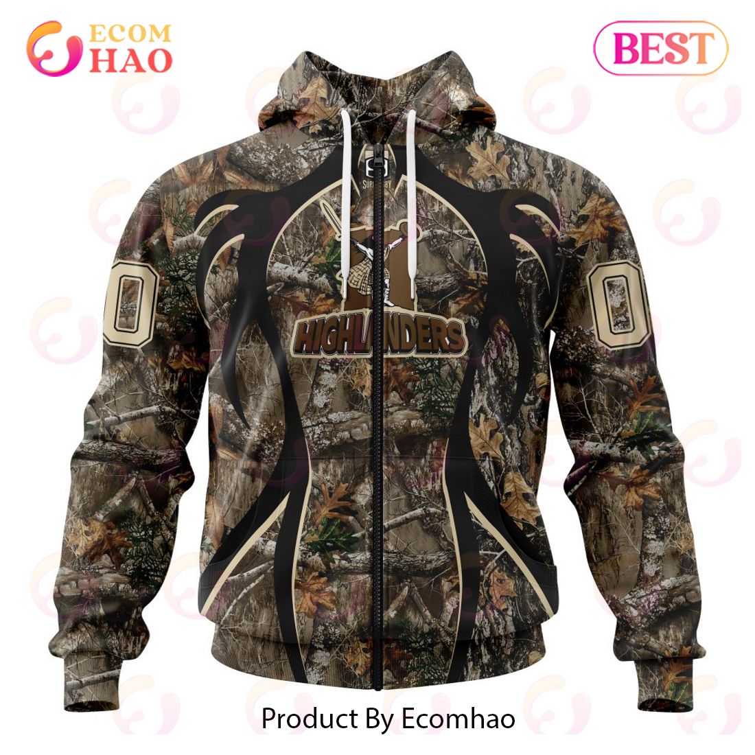 Super Rugby Speight’s HighlandersSpecialized Hunting Camo 3D Hoodie