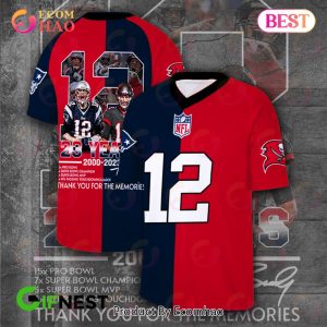 Tom Brady 23 Years Of 2000 – 2023 Thank You For The Memories Football Jersey