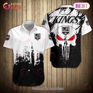 SALE NHL Los Angeles Kings Shirts Skull Short Sleeve
