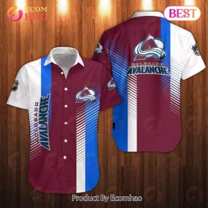 SALE NHL Men’s Colorado Avalanche Shirts Striped Button Up Short Sleeve