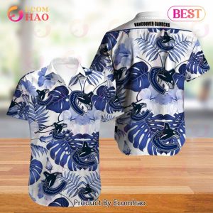 SALE NHL Vancouver Canucks Hawaiian Shirt Big Floral Button Up